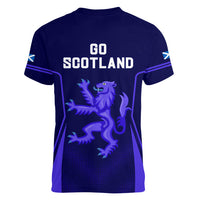 Scotland Rugby Women V Neck T Shirt Scottish Thistle World Cup 2023 - Wonder Print Shop