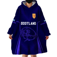 Custom Scotland Rugby Wearable Blanket Hoodie Scottish Thistle World Cup 2023 - Wonder Print Shop
