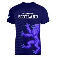 Scotland Rugby Women V Neck T Shirt Go Scottish World Cup Sporty Style - Wonder Print Shop