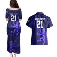 Custom Scotland Rugby Couples Matching Puletasi Dress and Hawaiian Shirt Go Scottish World Cup Sporty Style LT9 - Wonder Print Shop