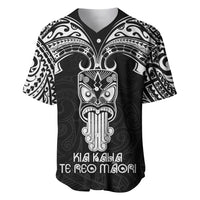 New Zealand Te Reo Maori Baseball Jersey Kia Kaha Maori Language Week Black Style LT9 - Wonder Print Shop