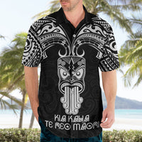 New Zealand Te Reo Maori Hawaiian Shirt Kia Kaha Maori Language Week Black Style - Wonder Print Shop