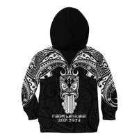New Zealand Te Reo Maori Kid Hoodie Kia Kaha Maori Language Week Black Style - Wonder Print Shop