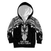 New Zealand Te Reo Maori Kid Hoodie Kia Kaha Maori Language Week Black Style - Wonder Print Shop