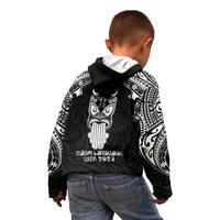 New Zealand Te Reo Maori Kid Hoodie Kia Kaha Maori Language Week Black Style - Wonder Print Shop