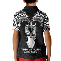 New Zealand Te Reo Maori Kid Polo Shirt Kia Kaha Maori Language Week Black Style - Wonder Print Shop