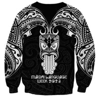 New Zealand Te Reo Maori Sweatshirt Kia Kaha Maori Language Week Black Style - Wonder Print Shop