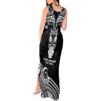 New Zealand Te Reo Maori Tank Maxi Dress Kia Kaha Maori Language Week Black Style - Wonder Print Shop
