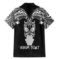 Personalised New Zealand Te Reo Maori Family Matching Mermaid Dress and Hawaiian Shirt Kia Kaha Maori Language Week Black Style LT9 - Wonder Print Shop