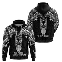 Personalised New Zealand Te Reo Maori Hoodie Kia Kaha Maori Language Week Black Style - Wonder Print Shop