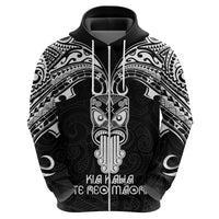 Personalised New Zealand Te Reo Maori Hoodie Kia Kaha Maori Language Week Black Style - Wonder Print Shop