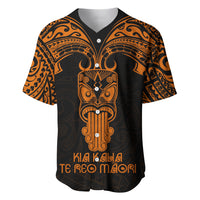 Personalised New Zealand Te Reo Maori Baseball Jersey Kia Kaha Maori Language Week Gold Style LT9 - Wonder Print Shop