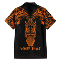 Personalised New Zealand Te Reo Maori Hawaiian Shirt Kia Kaha Maori Language Week Gold Style - Wonder Print Shop