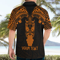 Personalised New Zealand Te Reo Maori Hawaiian Shirt Kia Kaha Maori Language Week Gold Style - Wonder Print Shop