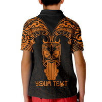 Personalised New Zealand Te Reo Maori Kid Polo Shirt Kia Kaha Maori Language Week Gold Style - Wonder Print Shop