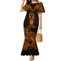 Personalised New Zealand Te Reo Maori Mermaid Dress Kia Kaha Maori Language Week Gold Style - Wonder Print Shop