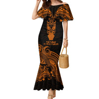 Personalised New Zealand Te Reo Maori Mermaid Dress Kia Kaha Maori Language Week Gold Style - Wonder Print Shop