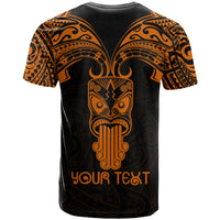 Personalised New Zealand Te Reo Maori T Shirt Kia Kaha Maori Language Week Gold Style - Wonder Print Shop