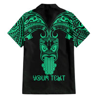 Personalised New Zealand Te Reo Maori Hawaiian Shirt Kia Kaha Maori Language Week Green Style - Wonder Print Shop