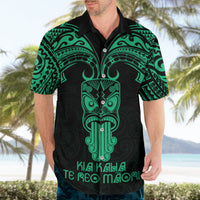 Personalised New Zealand Te Reo Maori Hawaiian Shirt Kia Kaha Maori Language Week Green Style - Wonder Print Shop