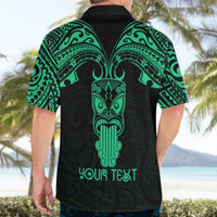 Personalised New Zealand Te Reo Maori Hawaiian Shirt Kia Kaha Maori Language Week Green Style - Wonder Print Shop