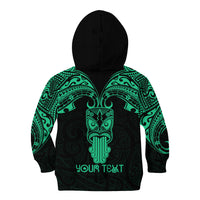Personalised New Zealand Te Reo Maori Kid Hoodie Kia Kaha Maori Language Week Green Style - Wonder Print Shop