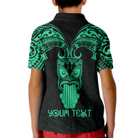 Personalised New Zealand Te Reo Maori Kid Polo Shirt Kia Kaha Maori Language Week Green Style - Wonder Print Shop