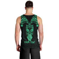 Personalised New Zealand Te Reo Maori Men Tank Top Kia Kaha Maori Language Week Green Style LT9
