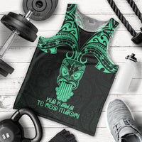Personalised New Zealand Te Reo Maori Men Tank Top Kia Kaha Maori Language Week Green Style LT9