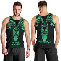 Personalised New Zealand Te Reo Maori Men Tank Top Kia Kaha Maori Language Week Green Style LT9