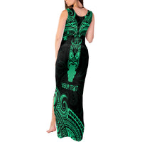 Personalised New Zealand Te Reo Maori Tank Maxi Dress Kia Kaha Maori Language Week Green Style - Wonder Print Shop