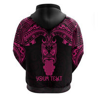 Personalised New Zealand Te Reo Maori Hoodie Kia Kaha Maori Language Week Pink Style - Wonder Print Shop