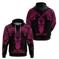 Personalised New Zealand Te Reo Maori Hoodie Kia Kaha Maori Language Week Pink Style - Wonder Print Shop
