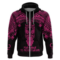 Personalised New Zealand Te Reo Maori Hoodie Kia Kaha Maori Language Week Pink Style - Wonder Print Shop