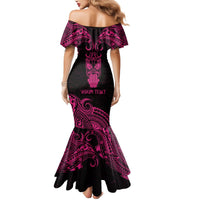 Personalised New Zealand Te Reo Maori Mermaid Dress Kia Kaha Maori Language Week Pink Style - Wonder Print Shop