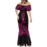 Personalised New Zealand Te Reo Maori Mermaid Dress Kia Kaha Maori Language Week Pink Style - Wonder Print Shop