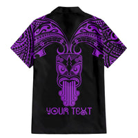 Personalised New Zealand Te Reo Maori Family Matching Mermaid Dress and Hawaiian Shirt Kia Kaha Maori Language Week Purple Style LT9 - Wonder Print Shop