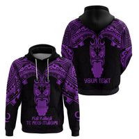 Personalised New Zealand Te Reo Maori Hoodie Kia Kaha Maori Language Week Purple Style - Wonder Print Shop