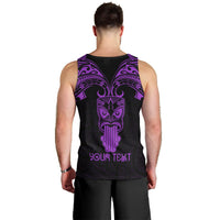 Personalised New Zealand Te Reo Maori Men Tank Top Kia Kaha Maori Language Week Purple Style LT9