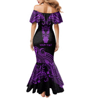 Personalised New Zealand Te Reo Maori Mermaid Dress Kia Kaha Maori Language Week Purple Style - Wonder Print Shop