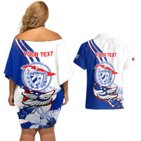 Cuba Triumph of the Revolution Personalized Couples Matching Off Shoulder Short Dress and Hawaiian Shirt Freedom And Liberty LT9 - Wonder Print Shop