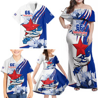 Cuba Triumph of the Revolution Personalized Family Matching Off Shoulder Maxi Dress and Hawaiian Shirt Freedom And Liberty LT9 - Wonder Print Shop