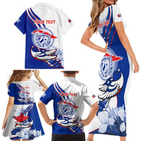 Cuba Triumph of the Revolution Personalized Family Matching Short Sleeve Bodycon Dress and Hawaiian Shirt Freedom And Liberty - Wonder Print Shop