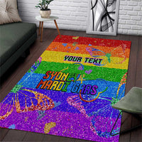 Sydney Mardi Gras Personalized Area Rug Pride Rainbow Glitter Colorful Style LT9 - Wonder Print Shop