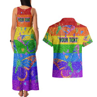Sydney Mardi Gras Personalized Couples Matching Tank Maxi Dress and Hawaiian Shirt Pride Rainbow Glitter Colorful Style LT9 - Wonder Print Shop