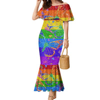 Sydney Mardi Gras Personalized Family Matching Mermaid Dress and Hawaiian Shirt Pride Rainbow Glitter Colorful Style LT9 - Wonder Print Shop