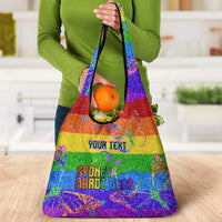 Sydney Mardi Gras Personalized Grocery Bag Pride Rainbow Glitter Colorful Style