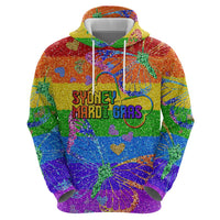 Sydney Mardi Gras Personalized Hoodie Pride Rainbow Glitter Colorful Style - Wonder Print Shop