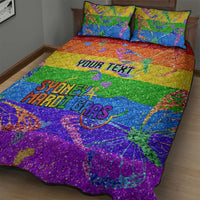 Sydney Mardi Gras Personalized Quilt Bed Set Pride Rainbow Glitter Colorful Style - Wonder Print Shop