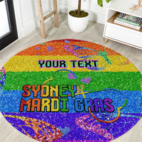 Sydney Mardi Gras Personalized Round Carpet Pride Rainbow Glitter Colorful Style